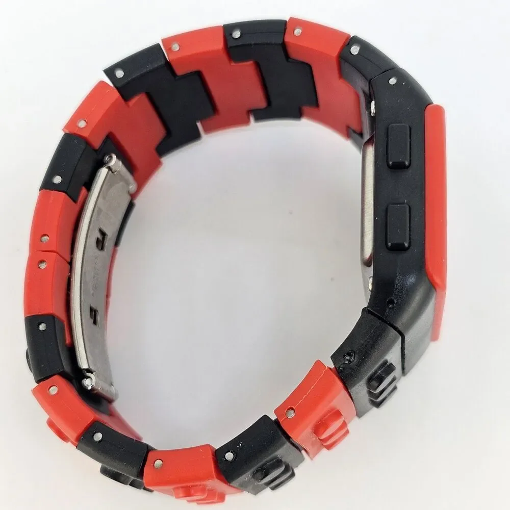 SHHORS Men's Watch 43MM Red Black Building Block Lego‎ Digital 7